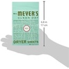 image:imageMRS MEYERS CLEAN DAY Dryer Sheets Fabric Softener Honeysuckle 80 Count  Adds Freshness to Clothes and Softens Fabric Reduces Static Infused with Essential OilsBasil