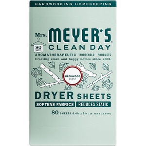 image:imageMRS MEYERS CLEAN DAY Dryer Sheets Fabric Softener Honeysuckle 80 Count  Adds Freshness to Clothes and Softens Fabric Reduces Static Infused with Essential OilsBirchwood
