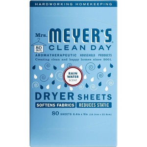 image:imageMRS MEYERS CLEAN DAY Dryer Sheets Fabric Softener Honeysuckle 80 Count  Adds Freshness to Clothes and Softens Fabric Reduces Static Infused with Essential OilsRain Water