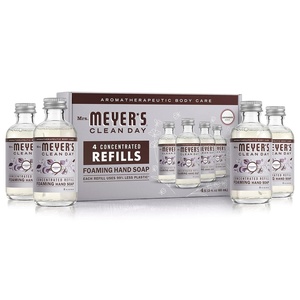 image:imageMRS MEYERS CLEAN DAY Foaming Hand Soap Refills Lavender 4 Count  Moisturizing Hand Soap Softens and Cleans Hands 4 Concentrated Refills 2 Fl Oz each Makes 40 Fl Oz of Foaming Soap