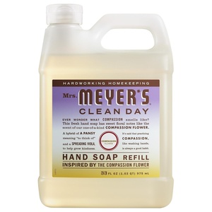 image:imageMRS MEYERS CLEAN DAY Hand Soap Refill Made with Essential Oils Lavender 33 fl oz  Pack of 6  Moisturizing Liquid Hand Soap Softens and Cleans Hands Cruelty Free Made with Essential Oils Olive Oil and Aloe VeraCompassion Flower