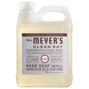 image:imageMRS MEYERS CLEAN DAY Hand Soap Refill Made with Essential Oils Lavender 33 fl oz  Pack of 6  Moisturizing Liquid Hand Soap Softens and Cleans Hands Cruelty Free Made with Essential Oils Olive Oil and Aloe VeraLavender