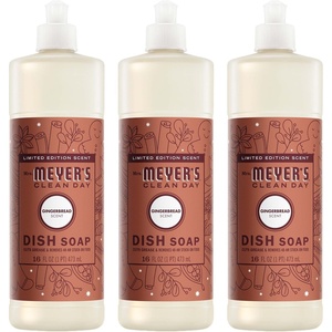 image:imageMRS MEYERS CLEAN DAY Liquid Dish Soap Gingerbread 16 fl oz 3 Pack  Cuts Through Grease Removes 48Hour Stuck on Food Cruelty Free Made with Essential Oils and Aloe Vera Extract